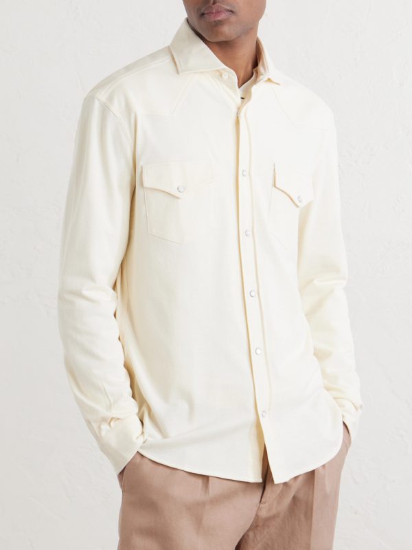 Honeycomb-Knit Cotton Shirt - FR Honeycomb-Knit Cotton Shirt - FR