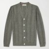 Striped Knitted Linen and Cotton-Blend Cardigan Striped Knitted Linen and Cotton-Blend Cardigan