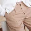 Straight-Leg Pleated Cotton and Linen-Blend Trousers - CU Straight-Leg Pleated Cotton and Linen-Blend Trousers - CU