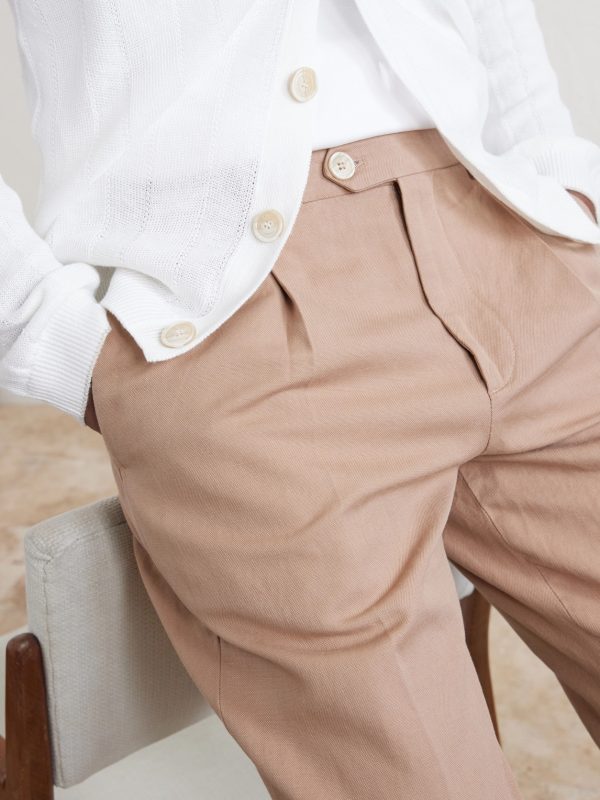 Straight-Leg Pleated Cotton and Linen-Blend Trousers - CU Straight-Leg Pleated Cotton and Linen-Blend Trousers - CU