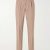 Straight-Leg Pleated Cotton and Linen-Blend Trousers Straight-Leg Pleated Cotton and Linen-Blend Trousers
