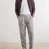 Straight-Leg Pleated Hemp and Linen-Blend Twill Trousers - OU