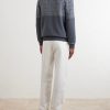Shawl-Collar Knitted Cotton Cardigan - BK Shawl-Collar Knitted Cotton Cardigan - BK