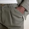 Straight-Leg Pleated Cotton and Linen-Blend Trousers - E1 Straight-Leg Pleated Cotton and Linen-Blend Trousers - E1