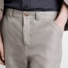 Straight-Leg Herringbone Linen Trousers - E1 Straight-Leg Herringbone Linen Trousers - E1
