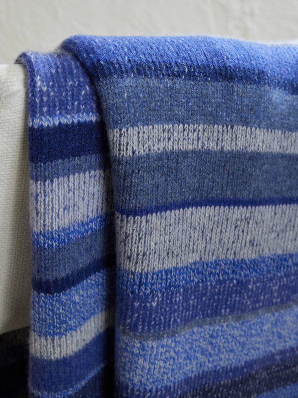 Striped Knitted Cashmere Blanket - CU Striped Knitted Cashmere Blanket - CU