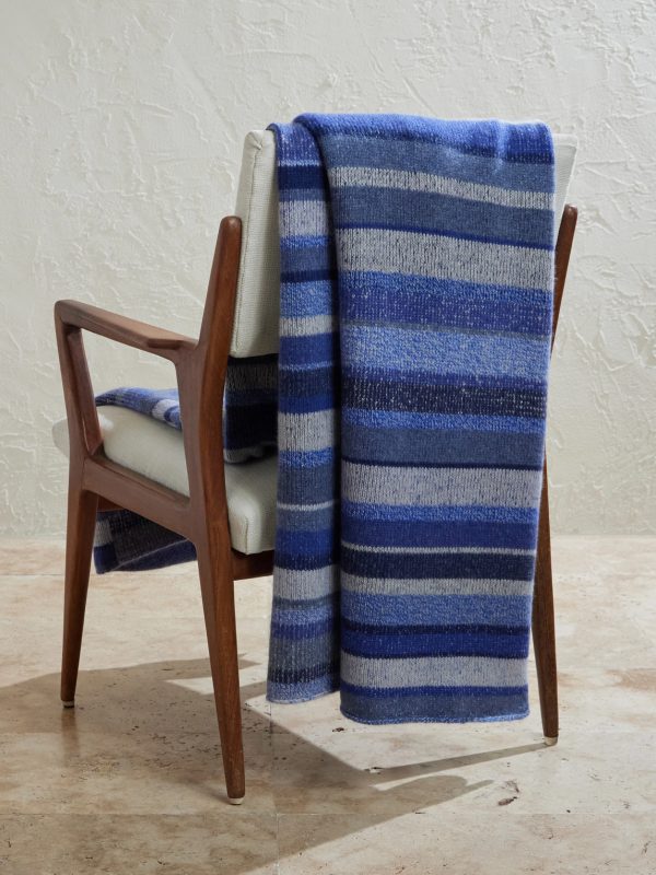 Striped Knitted Cashmere Blanket Striped Knitted Cashmere Blanket