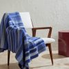 Striped Knitted Cashmere Blanket - OU Striped Knitted Cashmere Blanket - OU