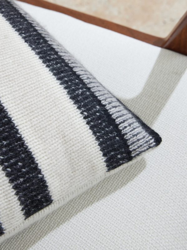 Striped Knitted Cashmere Pillow - CU Striped Knitted Cashmere Pillow - CU