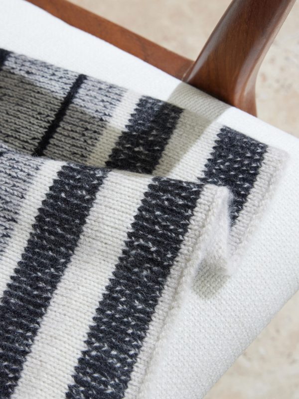 Striped Knitted Cashmere Blanket - CU Striped Knitted Cashmere Blanket - CU