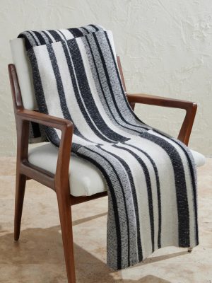 Striped Knitted Cashmere Blanket Striped Knitted Cashmere Blanket