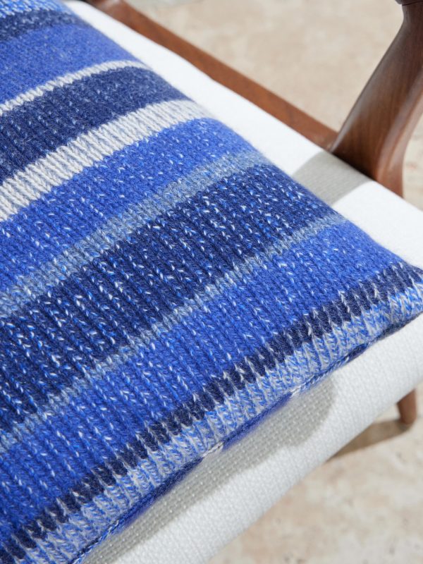 Striped Knitted Cashmere Pillow - CU