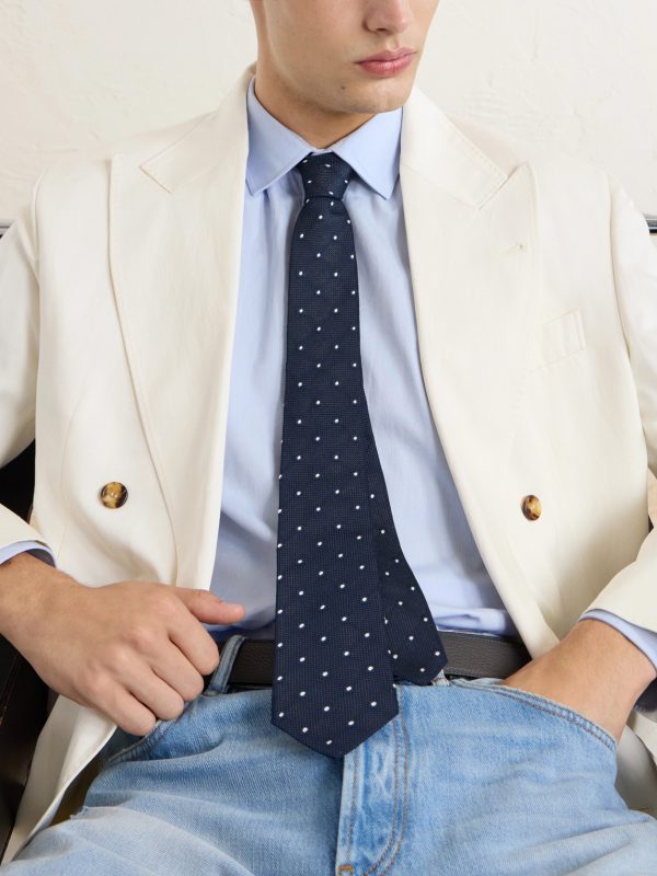 8cm Polka-Dot Silk Tie - OU 8cm Polka-Dot Silk Tie - OU