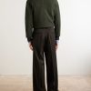 Wide-Leg Wool Trousers - BK
