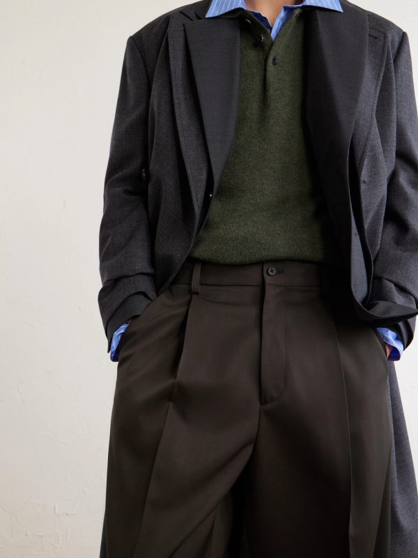 Wide-Leg Wool Trousers - CU