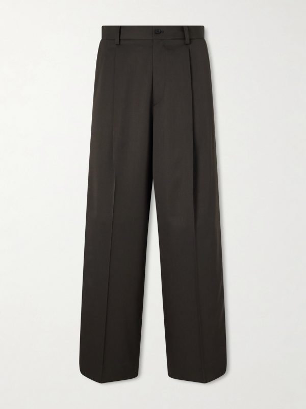 Wide-Leg Wool Trousers