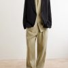 Wide-Leg Pleated Linen Trousers - OU Wide-Leg Pleated Linen Trousers - OU