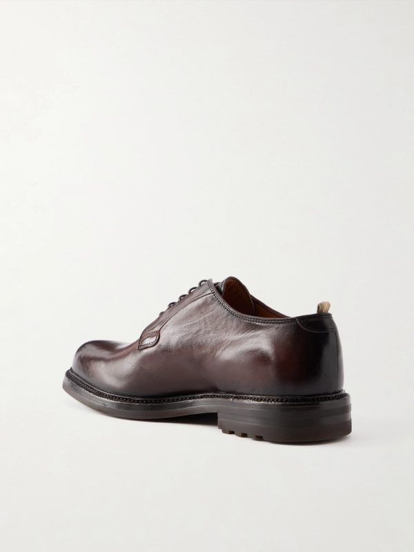 Aston 001 Leather Derby Shoes - BK