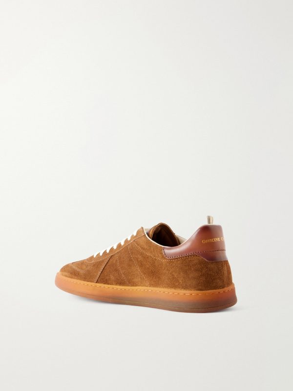 Militia 002 Leather-Trimmed Suede Sneakers - BK Militia 002 Leather-Trimmed Suede Sneakers - BK