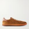 Militia 002 Leather-Trimmed Suede Sneakers Militia 002 Leather-Trimmed Suede Sneakers