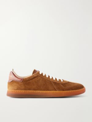 Militia 002 Leather-Trimmed Suede Sneakers