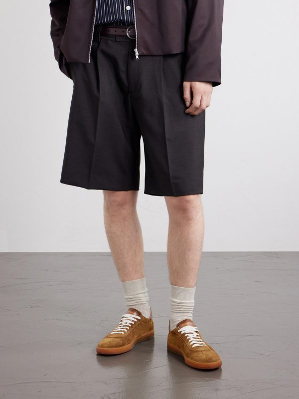 Militia 002 Leather-Trimmed Suede Sneakers - OU Militia 002 Leather-Trimmed Suede Sneakers - OU