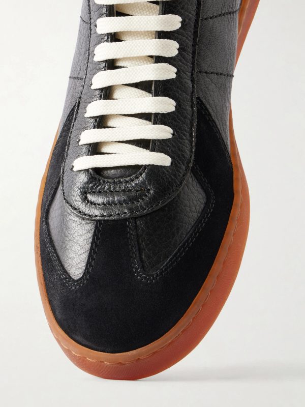 Militia 002 Suede-Trimmed Leather Sneakers - CU Militia 002 Suede-Trimmed Leather Sneakers - CU