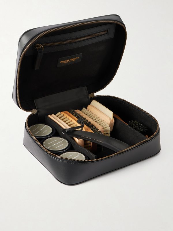 Shoe Care Set with Leather Case - E1