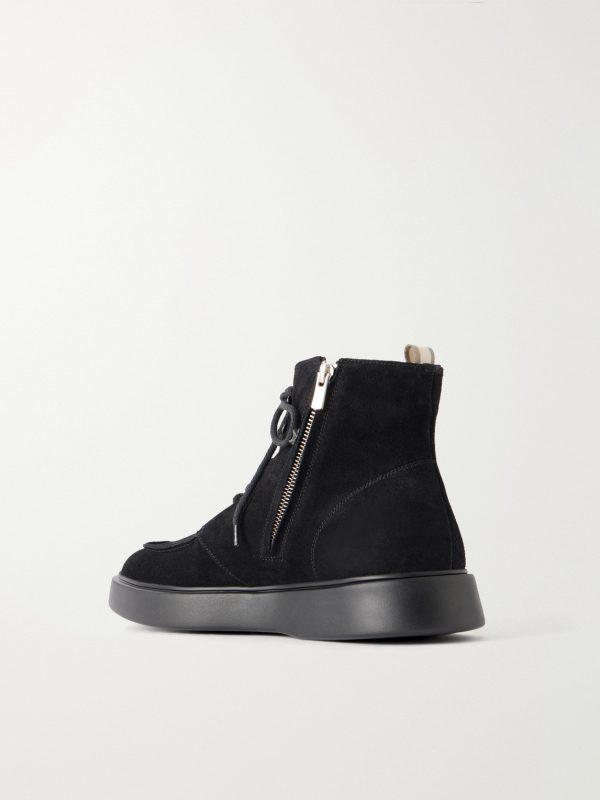 Frame 004 Suede Lace-Up Boots - BK Frame 004 Suede Lace-Up Boots - BK