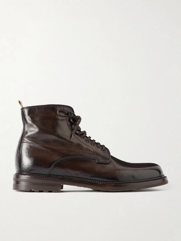 Aston 003 Lace-Up Leather Boots