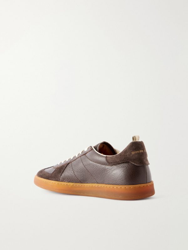 Militia 002 Suede-Trimmed Leather Sneakers - BK Militia 002 Suede-Trimmed Leather Sneakers - BK