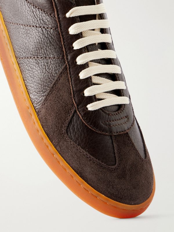 Militia 002 Suede-Trimmed Leather Sneakers - CU Militia 002 Suede-Trimmed Leather Sneakers - CU
