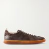 Militia 002 Suede-Trimmed Leather Sneakers Militia 002 Suede-Trimmed Leather Sneakers