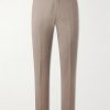 Straight-Leg Wool Suit Trousers