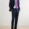 Straight-Leg Twill Suit Trousers - OU Straight-Leg Twill Suit Trousers - OU