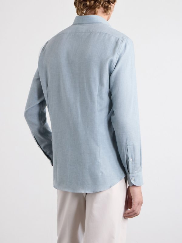 Cotton and Cashmere-Blend Shirt - BK Cotton and Cashmere-Blend Shirt - BK