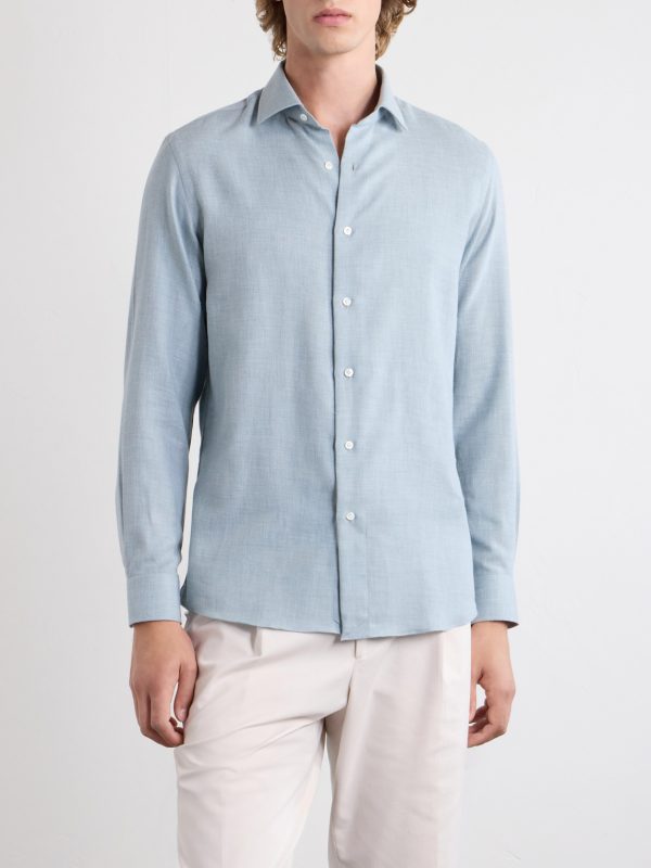Cotton and Cashmere-Blend Shirt - FR Cotton and Cashmere-Blend Shirt - FR