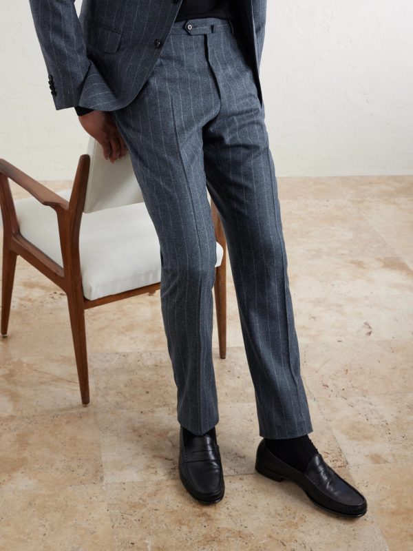 Pinstripe Wool and Cashmere-Blend Suit Trousers - CU Pinstripe Wool and Cashmere-Blend Suit Trousers - CU
