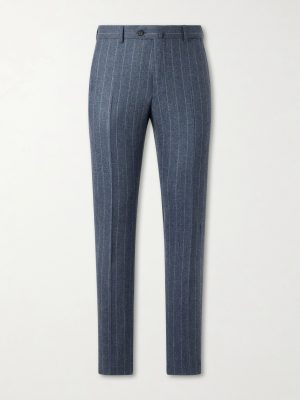 Pinstripe Wool and Cashmere-Blend Suit Trousers Pinstripe Wool and Cashmere-Blend Suit Trousers