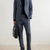 Pinstripe Wool and Cashmere-Blend Suit Trousers - OU Pinstripe Wool and Cashmere-Blend Suit Trousers - OU