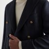 Aida Double-Breasted Wool-Basketweave Blazer - CU