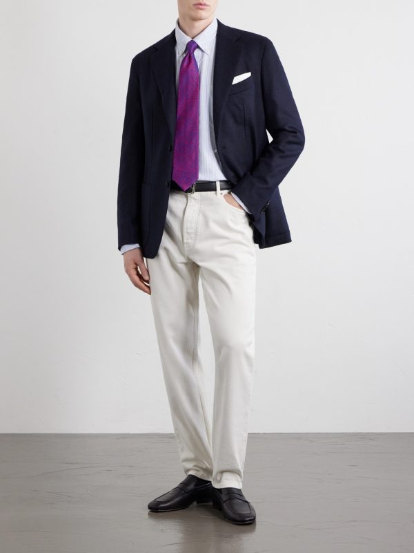 Aida Wool and Cashmere-Blend Twill Blazer - OU Aida Wool and Cashmere-Blend Twill Blazer - OU