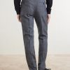 Straight-Leg Prince of Whales Wool Suit Trousers - BK Straight-Leg Prince of Whales Wool Suit Trousers - BK