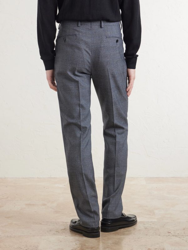Straight-Leg Prince of Whales Wool Suit Trousers - BK Straight-Leg Prince of Whales Wool Suit Trousers - BK