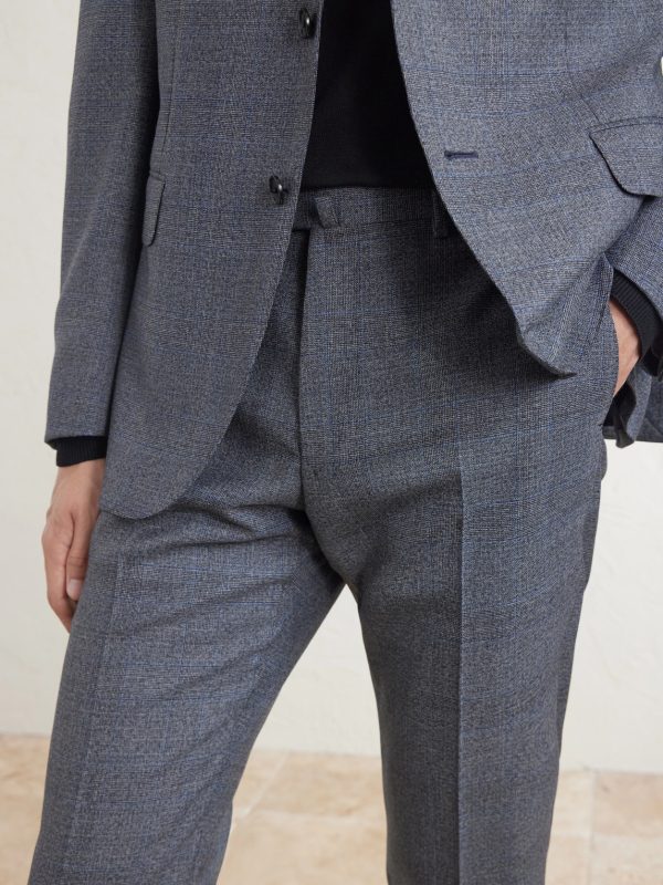 Straight-Leg Prince of Whales Wool Suit Trousers - CU Straight-Leg Prince of Whales Wool Suit Trousers - CU