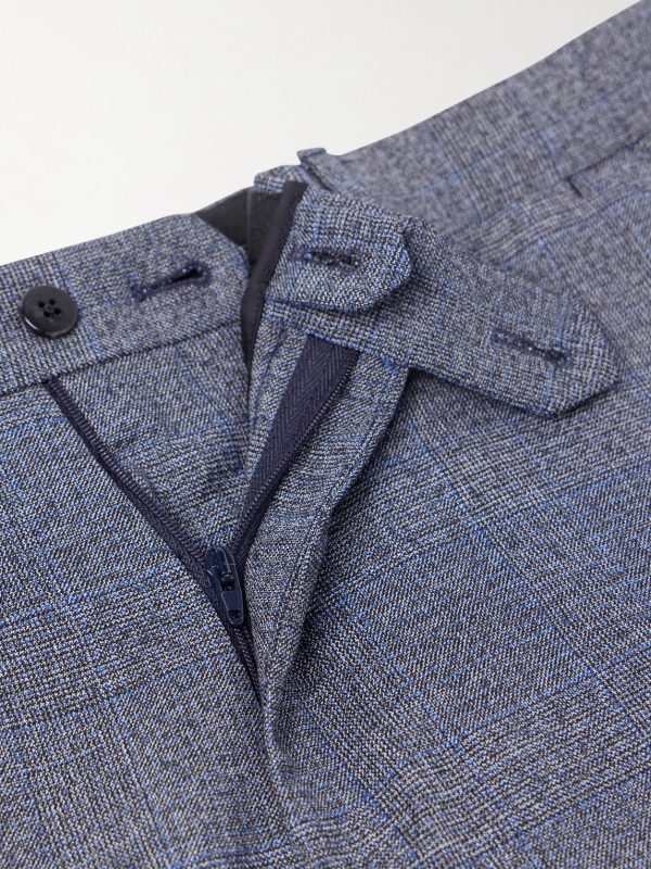 Straight-Leg Prince of Whales Wool Suit Trousers - E1 Straight-Leg Prince of Whales Wool Suit Trousers - E1