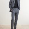 Straight-Leg Prince of Whales Wool Suit Trousers - OU Straight-Leg Prince of Whales Wool Suit Trousers - OU