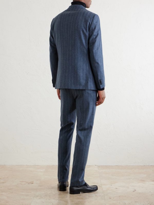 Norma Pinstripe Wool and Cashmere-Blend Suit Jacket - BK Norma Pinstripe Wool and Cashmere-Blend Suit Jacket - BK