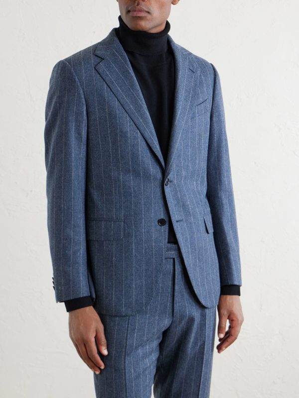 Norma Pinstripe Wool and Cashmere-Blend Suit Jacket - FR Norma Pinstripe Wool and Cashmere-Blend Suit Jacket - FR