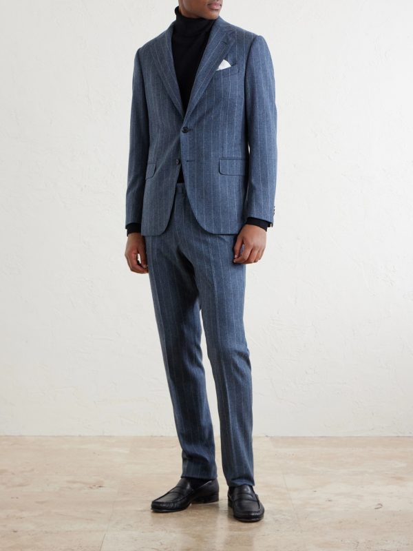 Norma Pinstripe Wool and Cashmere-Blend Suit Jacket - OU Norma Pinstripe Wool and Cashmere-Blend Suit Jacket - OU